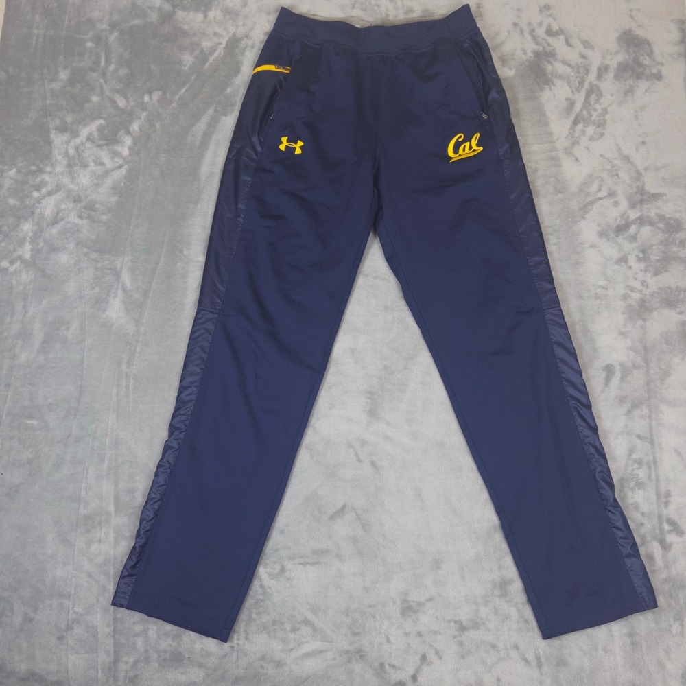 Under Armour Track Pants Mens Medium Navy Blue Cal Bears ColdGear Training Pants